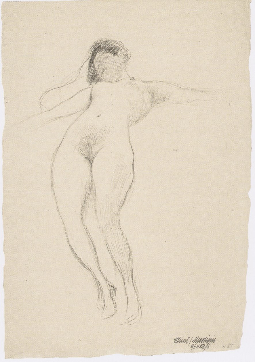 Flotante con brazos extendidos de Gustav Klimt