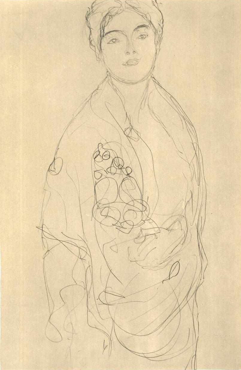 De pie ligeramente hacia la derecha de Gustav Klimt
