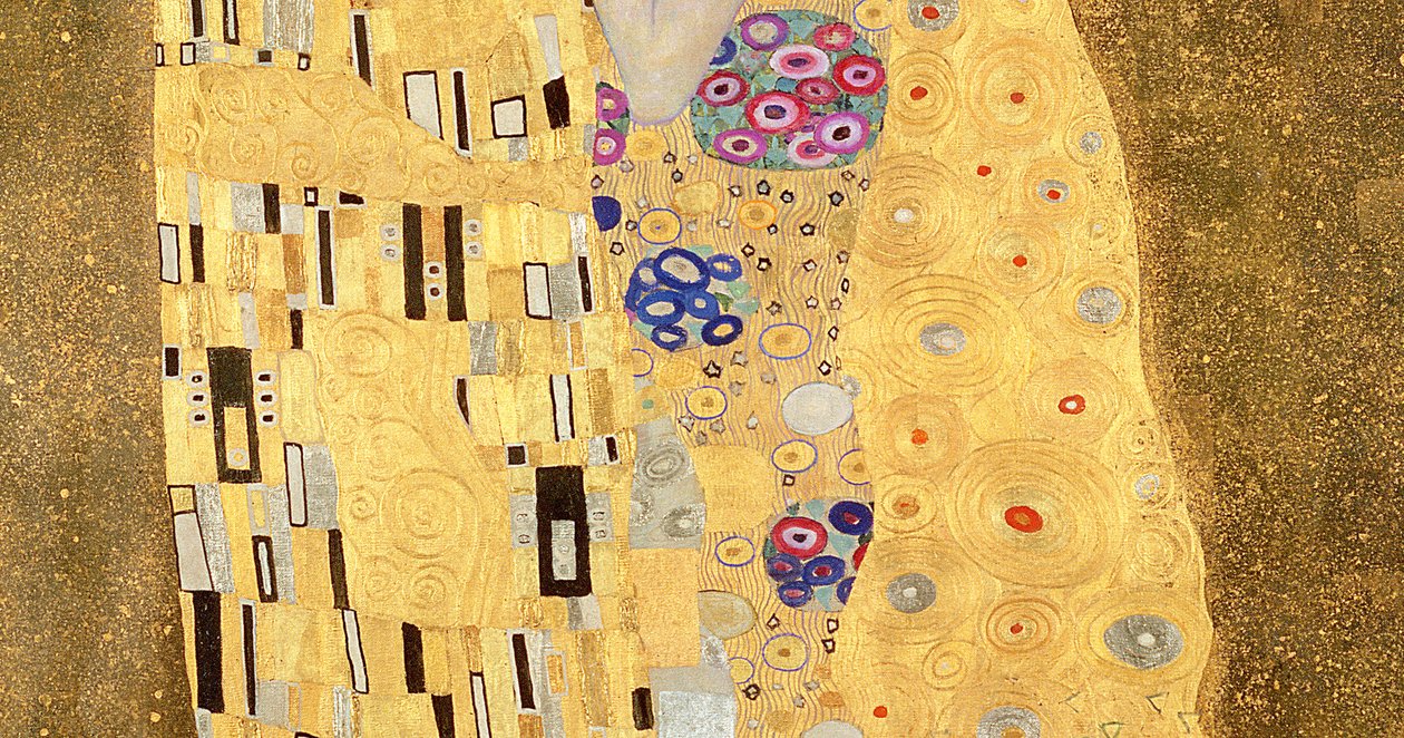 El beso, 1907-08 (detalle) de Gustav Klimt