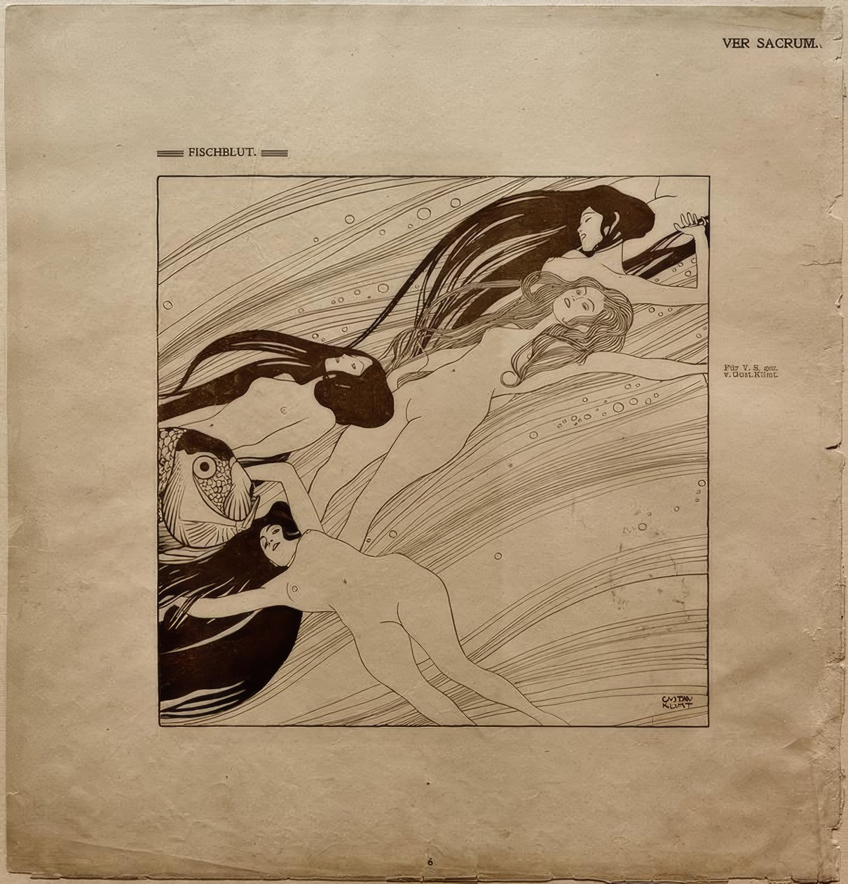Ver Sacrum 1898, Sangre de pez de Gustav Klimt