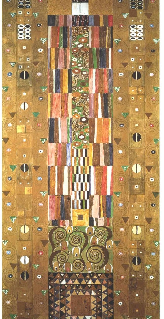 Modelo para el Friso Stoclet al final del muro de Gustav Klimt