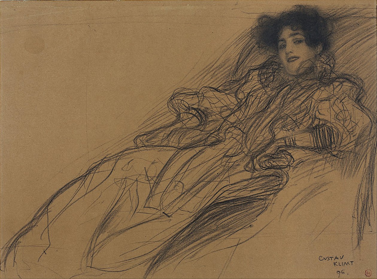 Joven en un sillón de Gustav Klimt