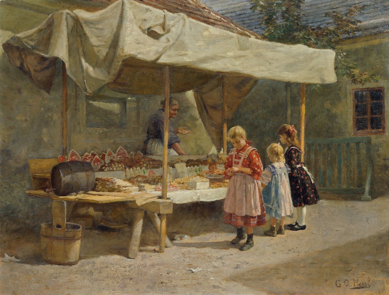 En el puesto de pan de jengibre de Gustav Adolf Hessl