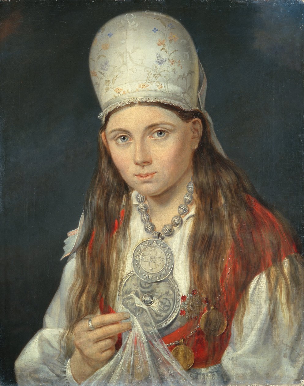 Chica estonia, 1852 de Gustav Adolf Hippius