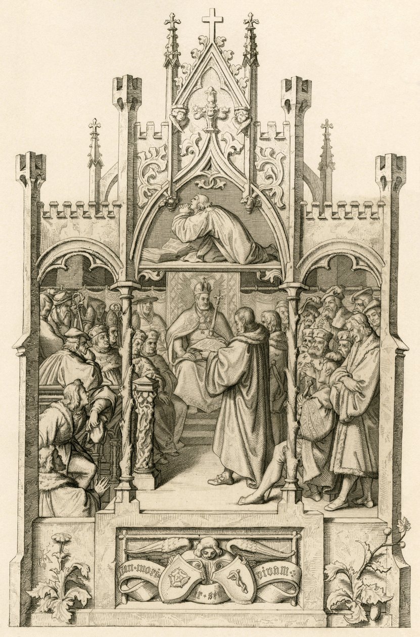 Lutero en oración (Lutero rezando) de Gustav Ferdinand Leopold Konig
