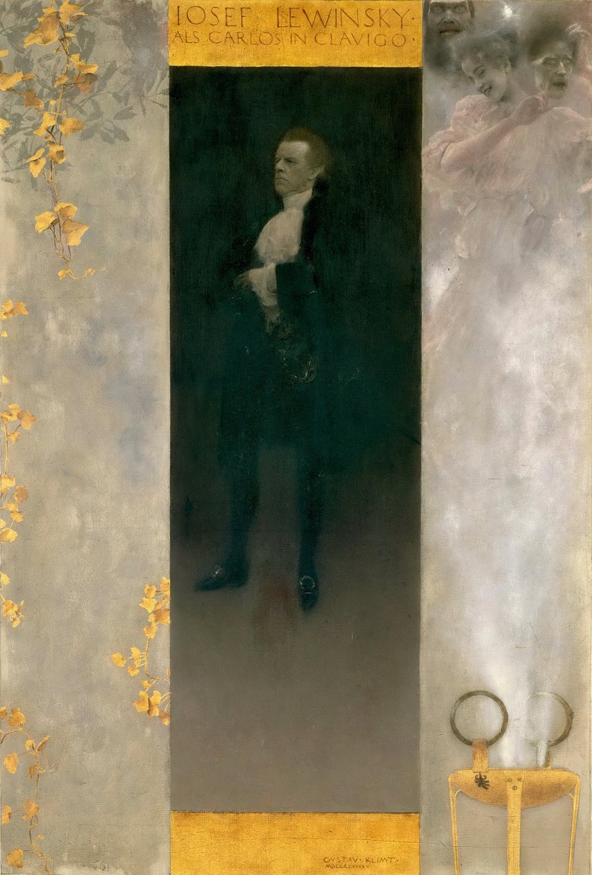 Actor Josef Lewinsky como Carlos, 1895 de Gustav Klimt