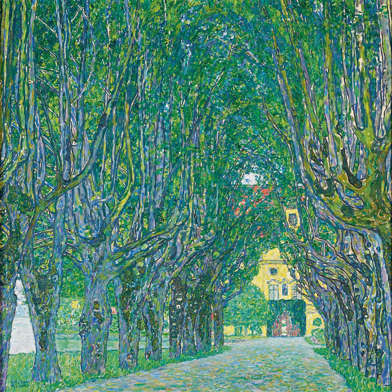 Avenida a la cámara del castillo de Gustav Klimt