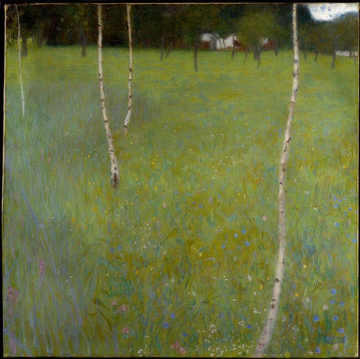 Casa de campo con abedules (Abedules jóvenes) de Gustav Klimt