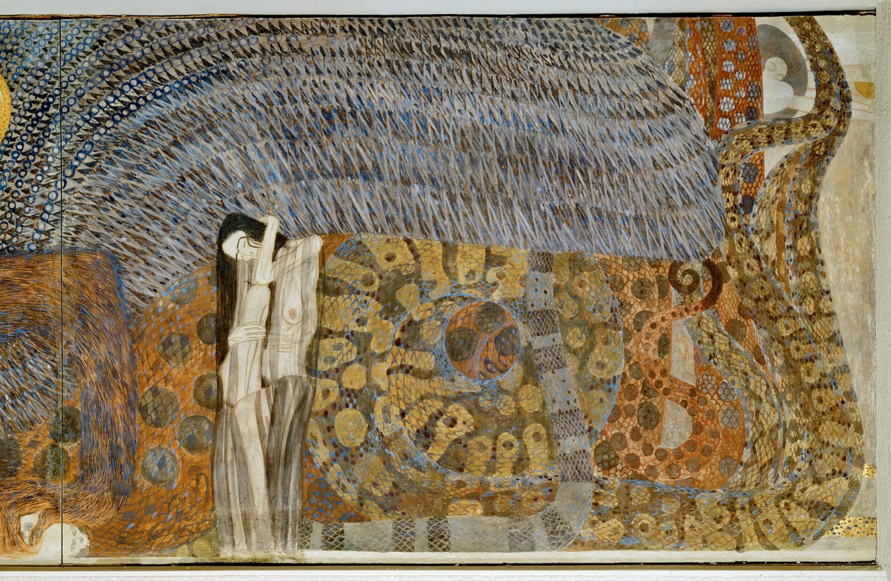 Beethovenfrieze, personificación de la pena carcomida de Gustav Klimt