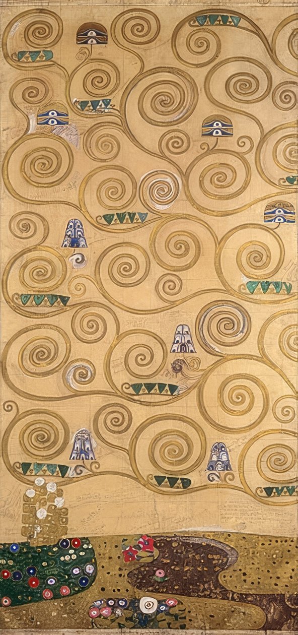 Diseño para el friso Stoclet (detalle) de Gustav Klimt