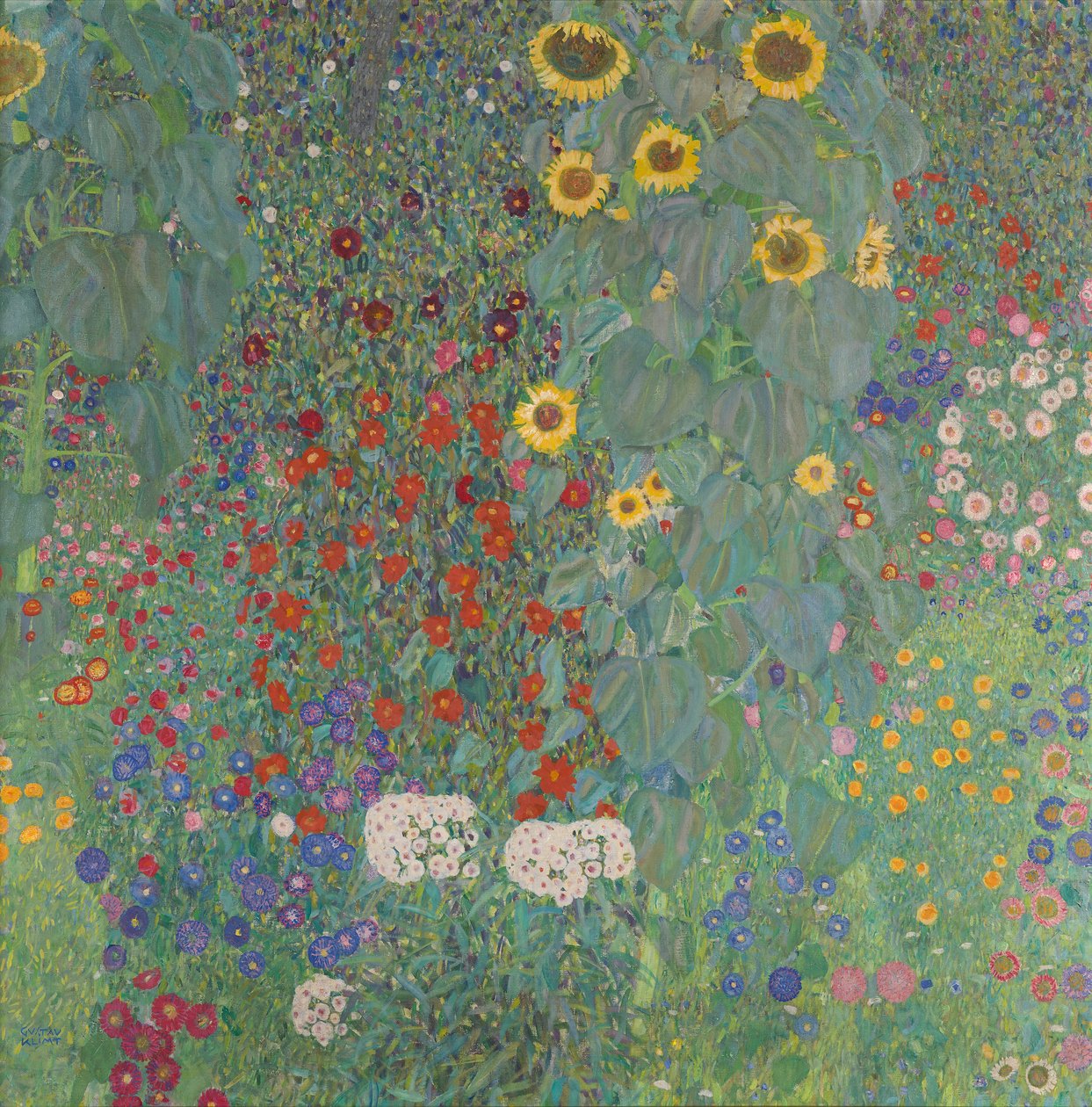 Jardín de la Granja con Girasoles de Gustav Klimt