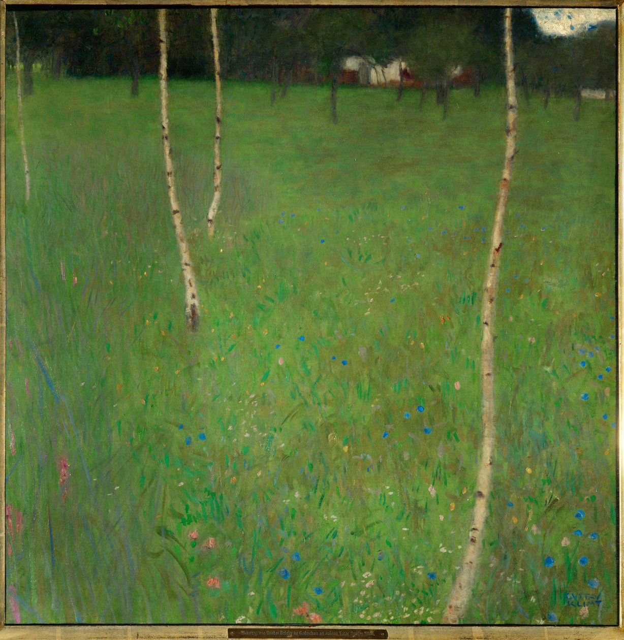 Granja con abedules de Gustav Klimt