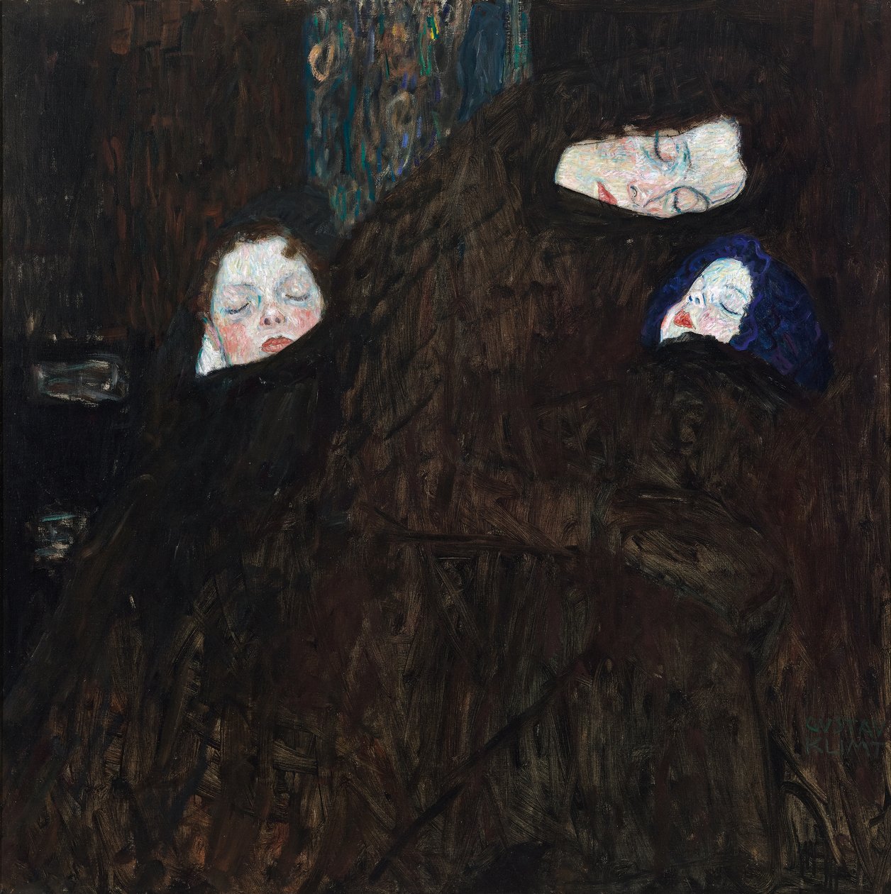 madre con dos hijos (familia) de Gustav Klimt