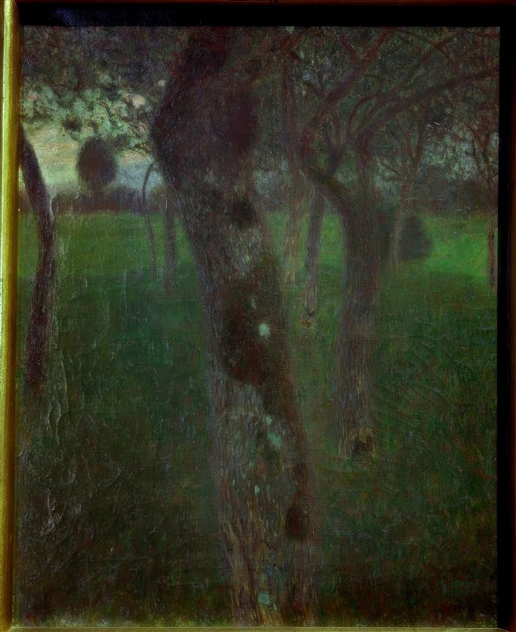 Huerto al atardecer de Gustav Klimt