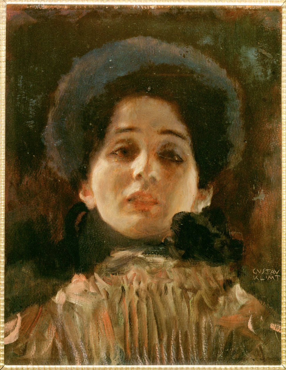 Retrato en rostro de mujer de Gustav Klimt