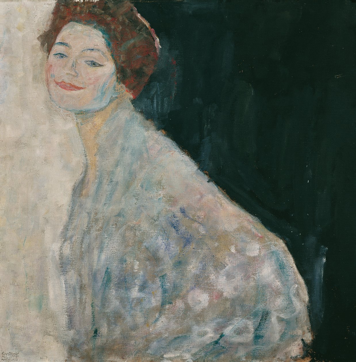 Retrato de una Dama de blanco de Gustav Klimt