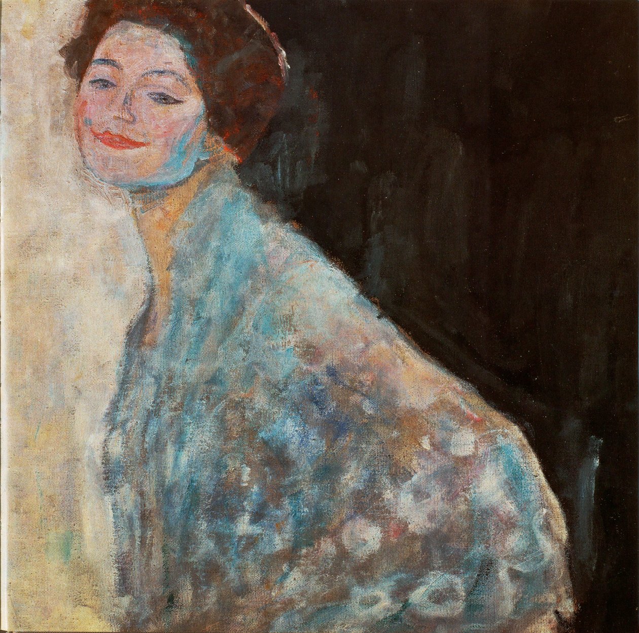 Retrato de una dama de blanco de Gustav Klimt