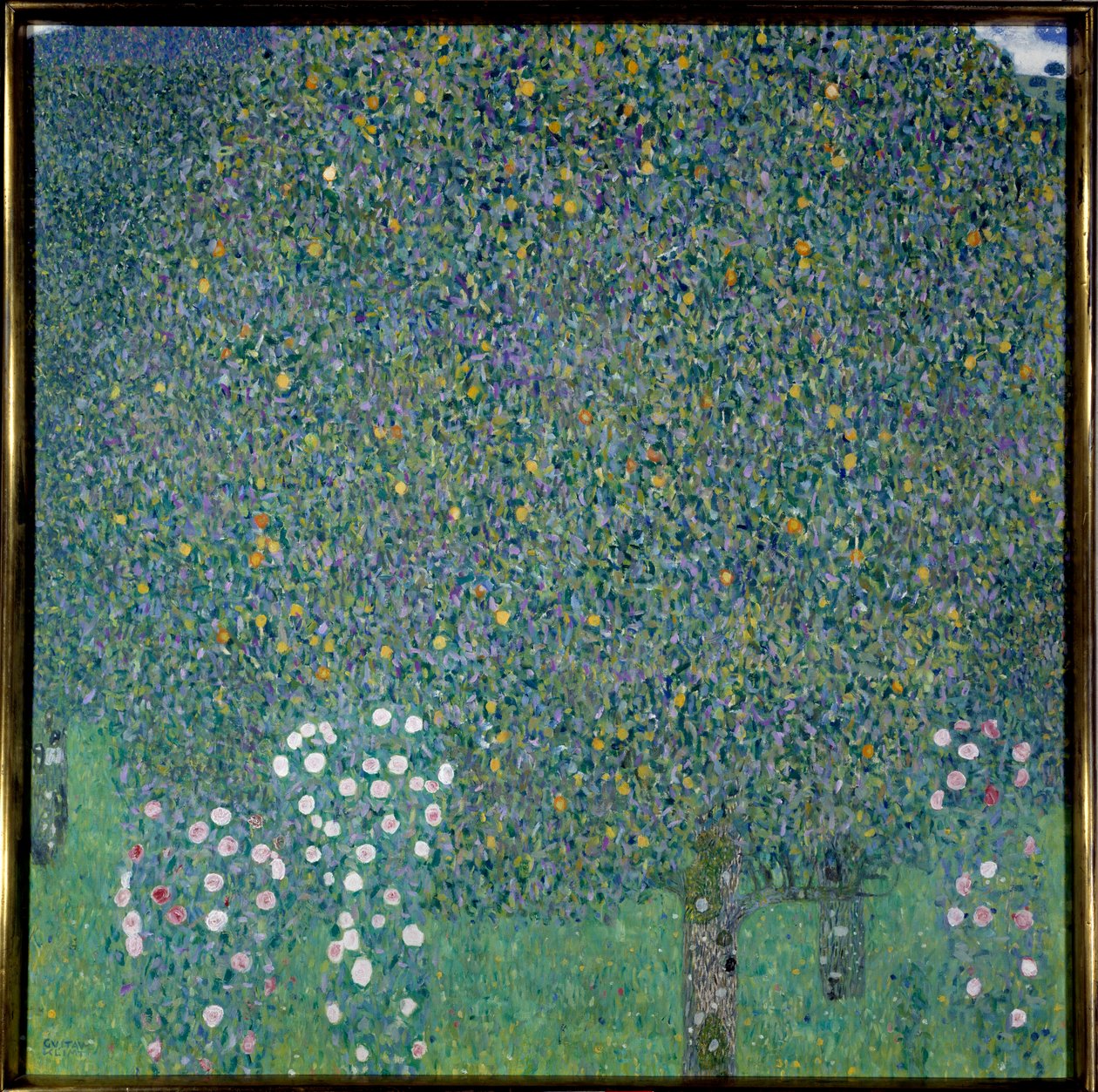 Rosales bajo los árboles de Gustav Klimt