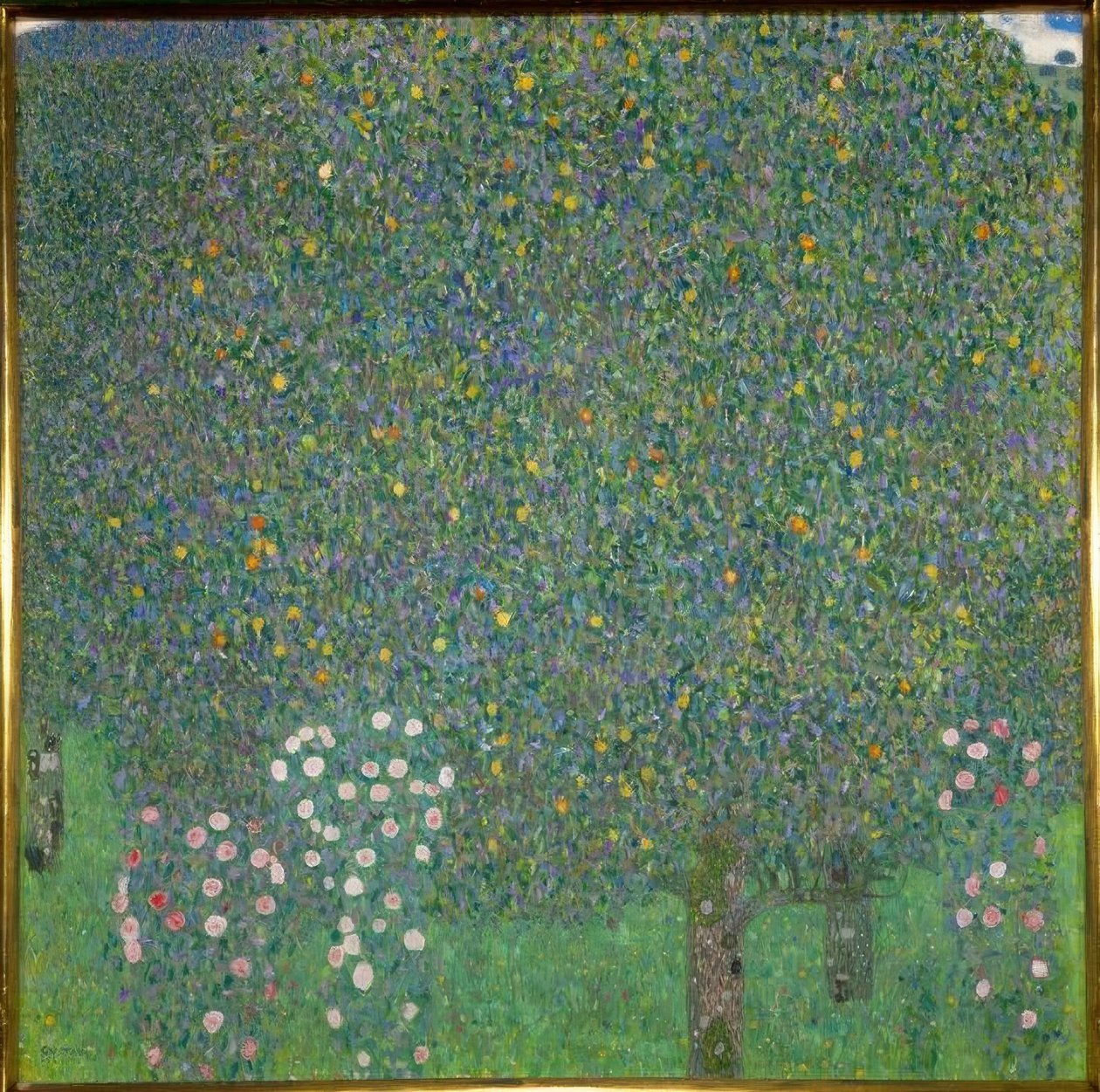 Rosales bajo los árboles de Gustav Klimt
