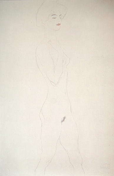 Desnudo de pie de Gustav Klimt