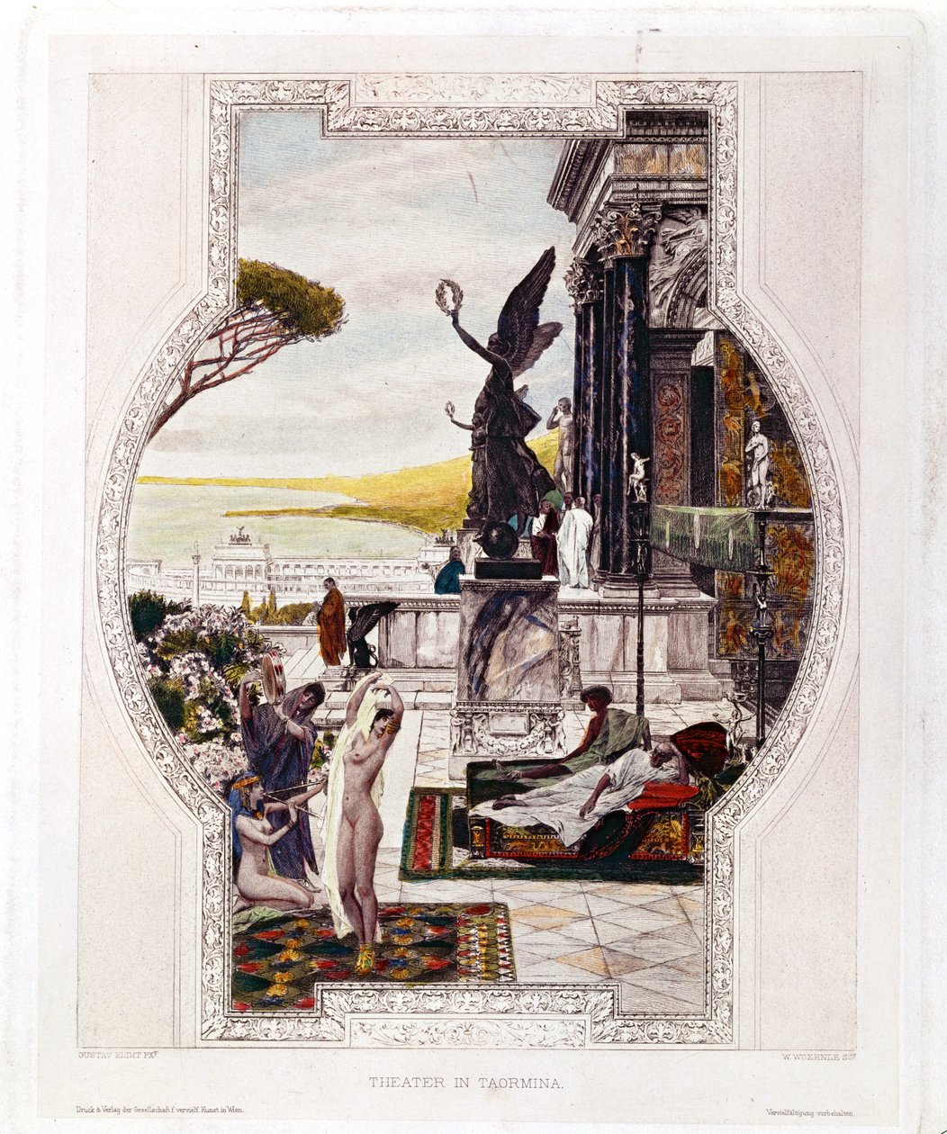 Burgtheatre de Viena (Teatro de la Corte) de Gustav Klimt