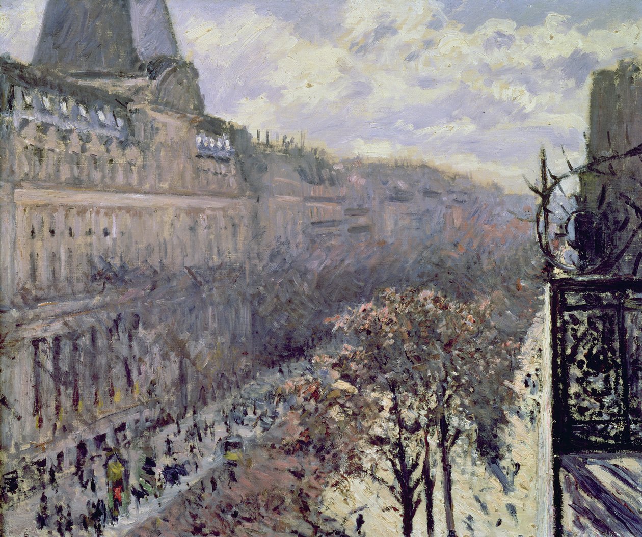 Boulevard des Italiens, c.1880 de Gustave Caillebotte