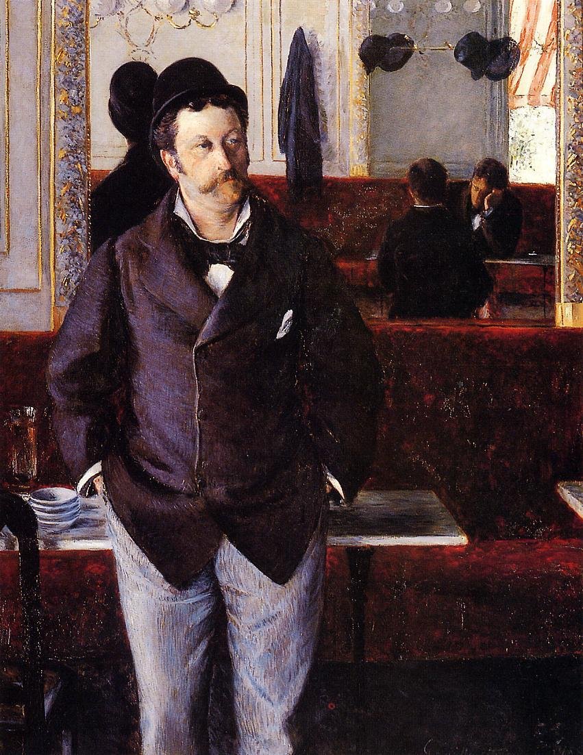 En un café de Gustave Caillebotte