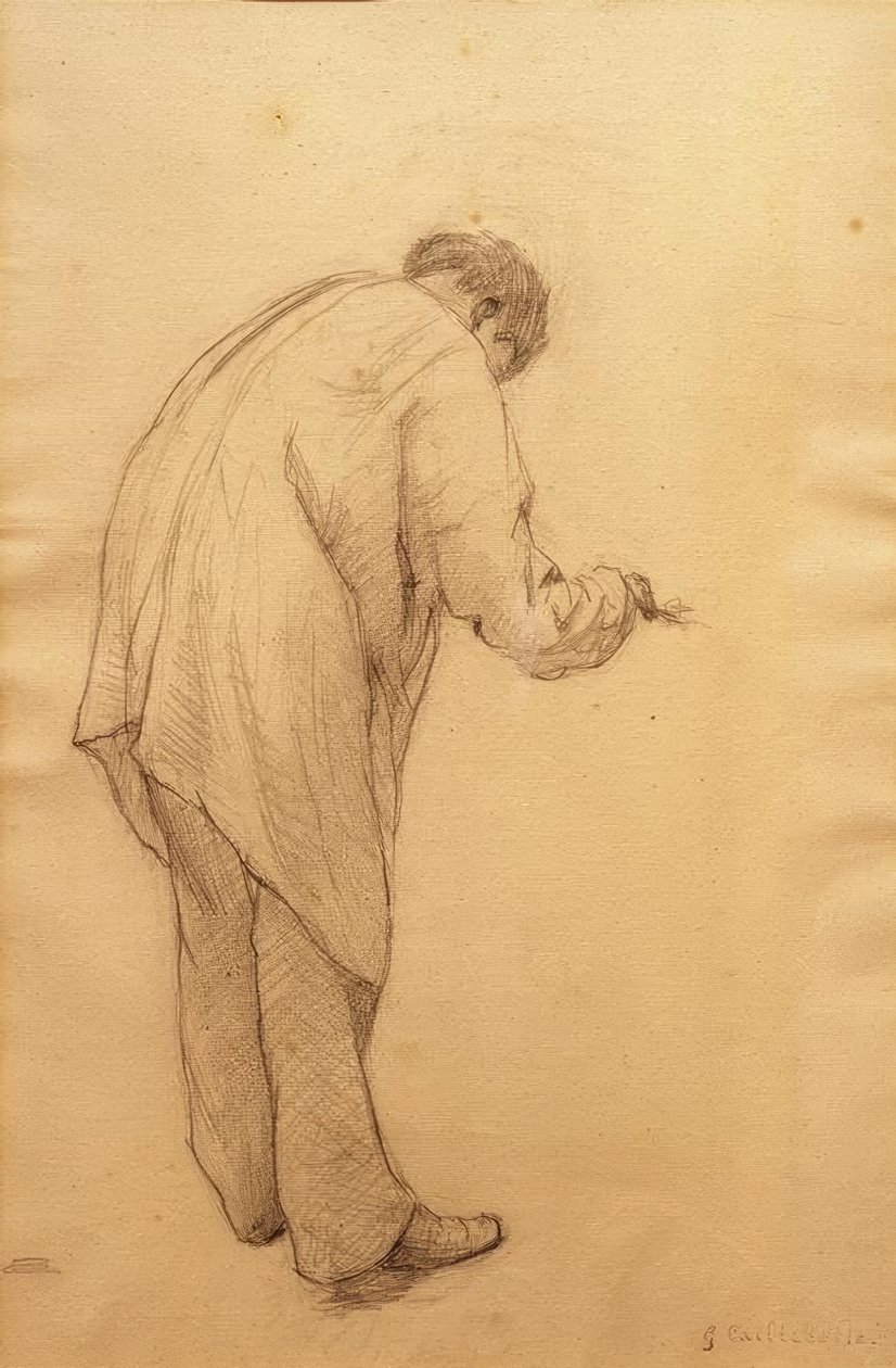 Estudio para los pintores de edificios de Gustave Caillebotte