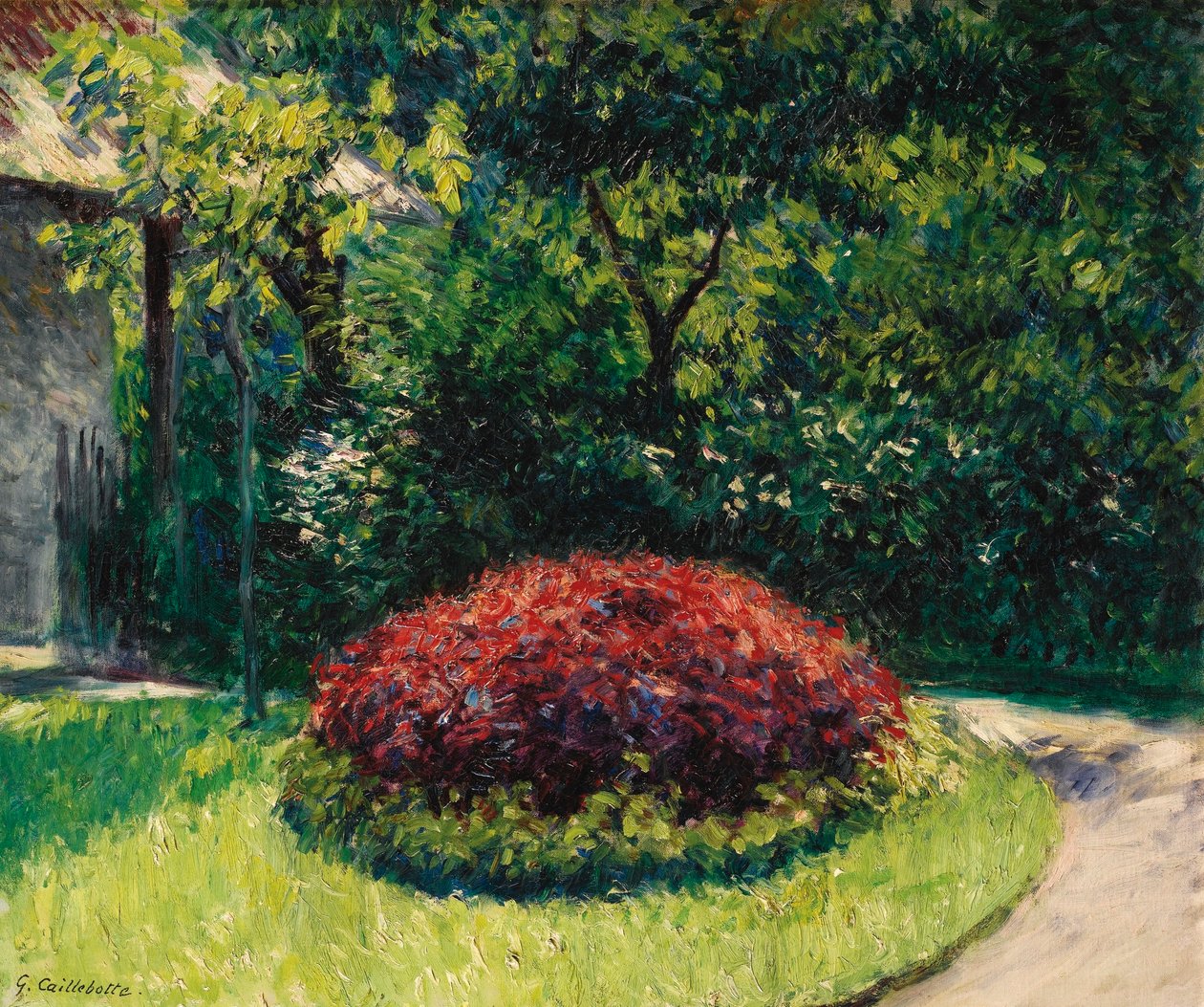 Macizo de flores, jardín del Petit-Gennevilliers de Gustave Caillebotte