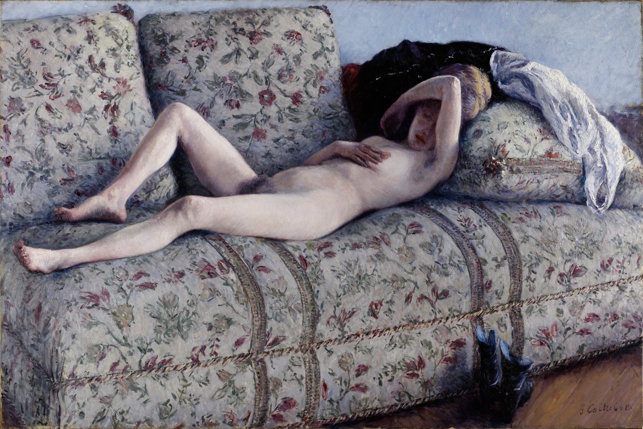 Desnudo en un sofá, c.1880 de Gustave Caillebotte