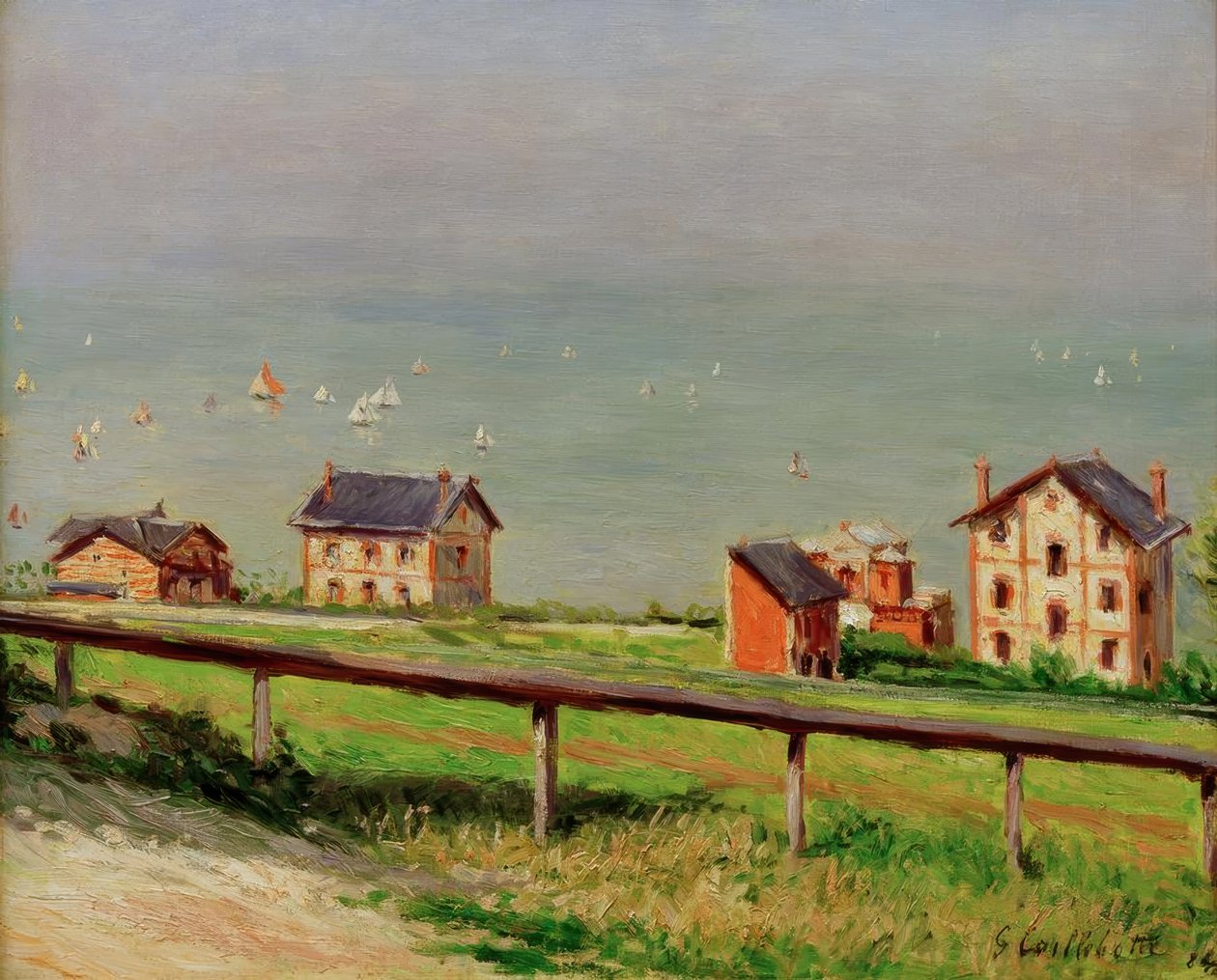 Regatas en el mar, en Trouville de Gustave Caillebotte