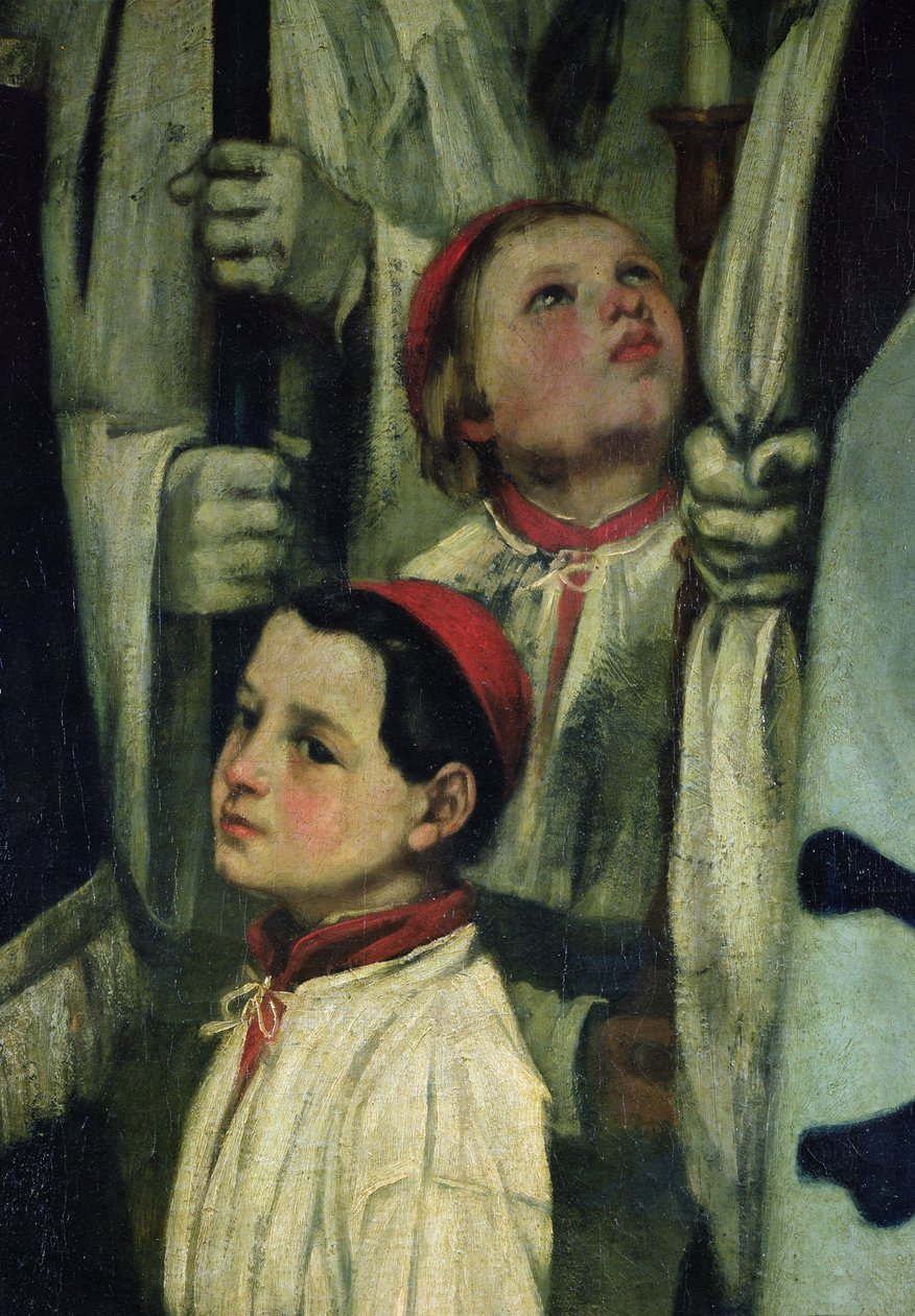 Un Entierro en Ornans (detalle), 1849-1850 de Gustave Courbet