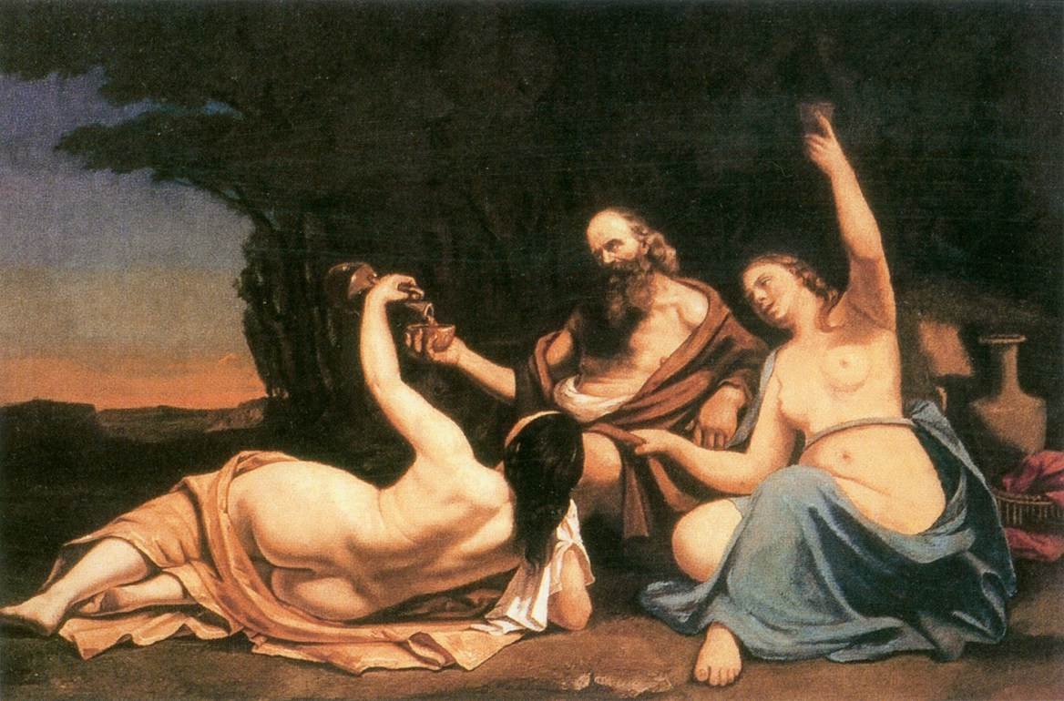 Lot y sus hijas de Gustave Courbet