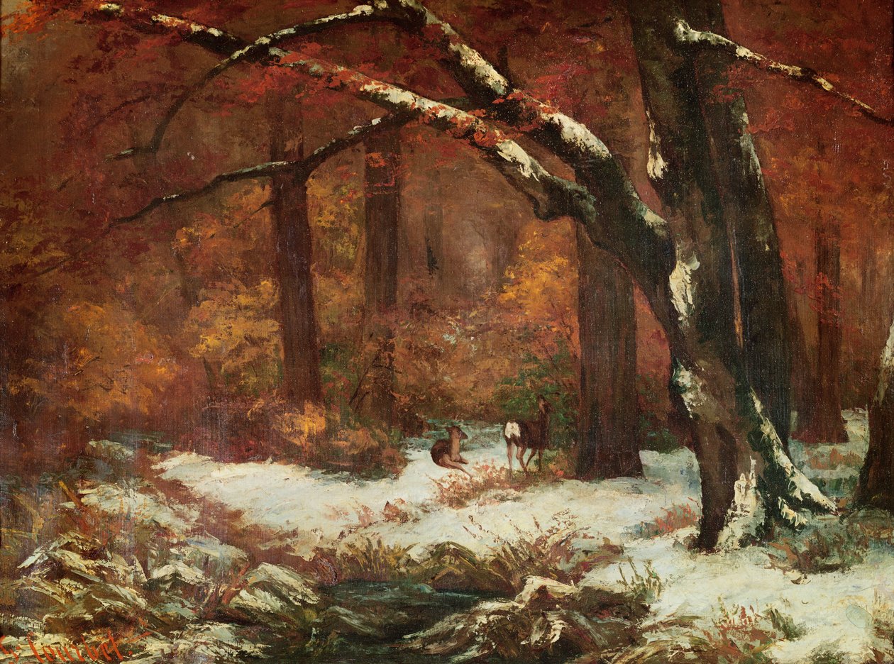 El Ciervo Retirándose de Gustave Courbet