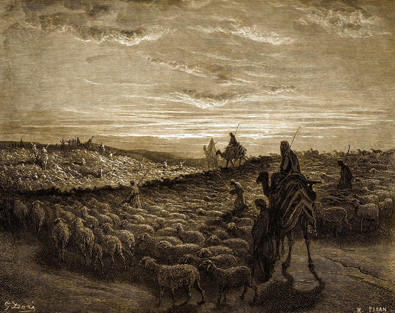 Abram en su viaje a Canaán de Gustave Dore