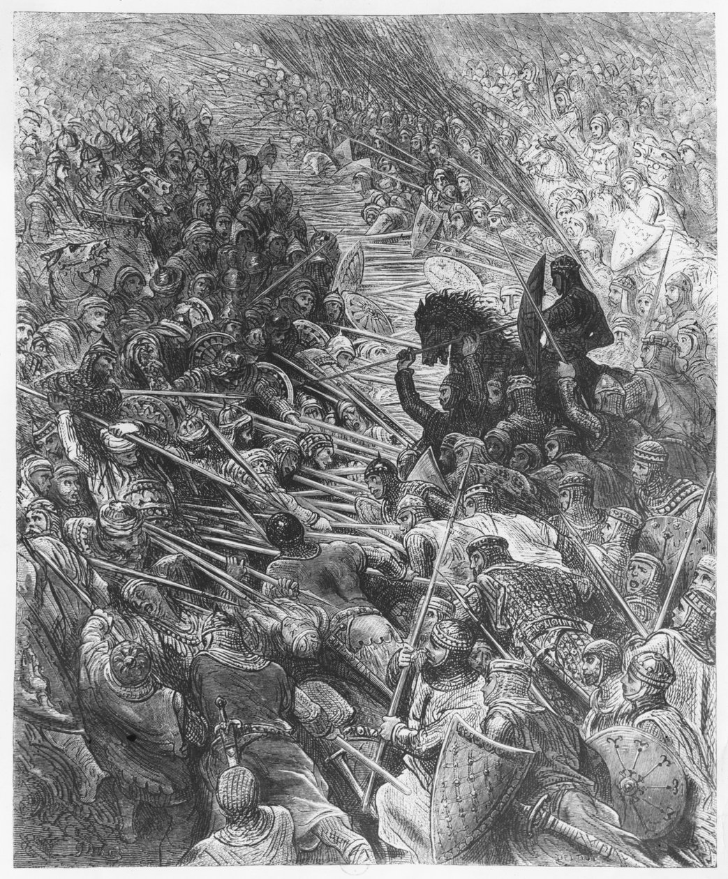 Escena de batalla, ilustración de 