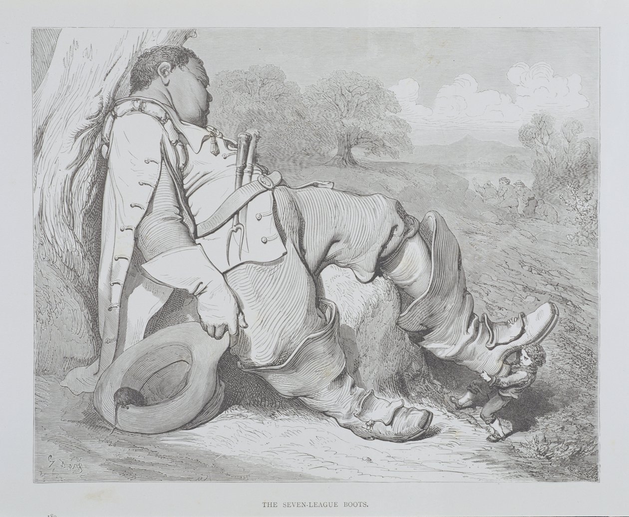 Las Botas de Siete Leguas, c.1868 de Gustave Dore