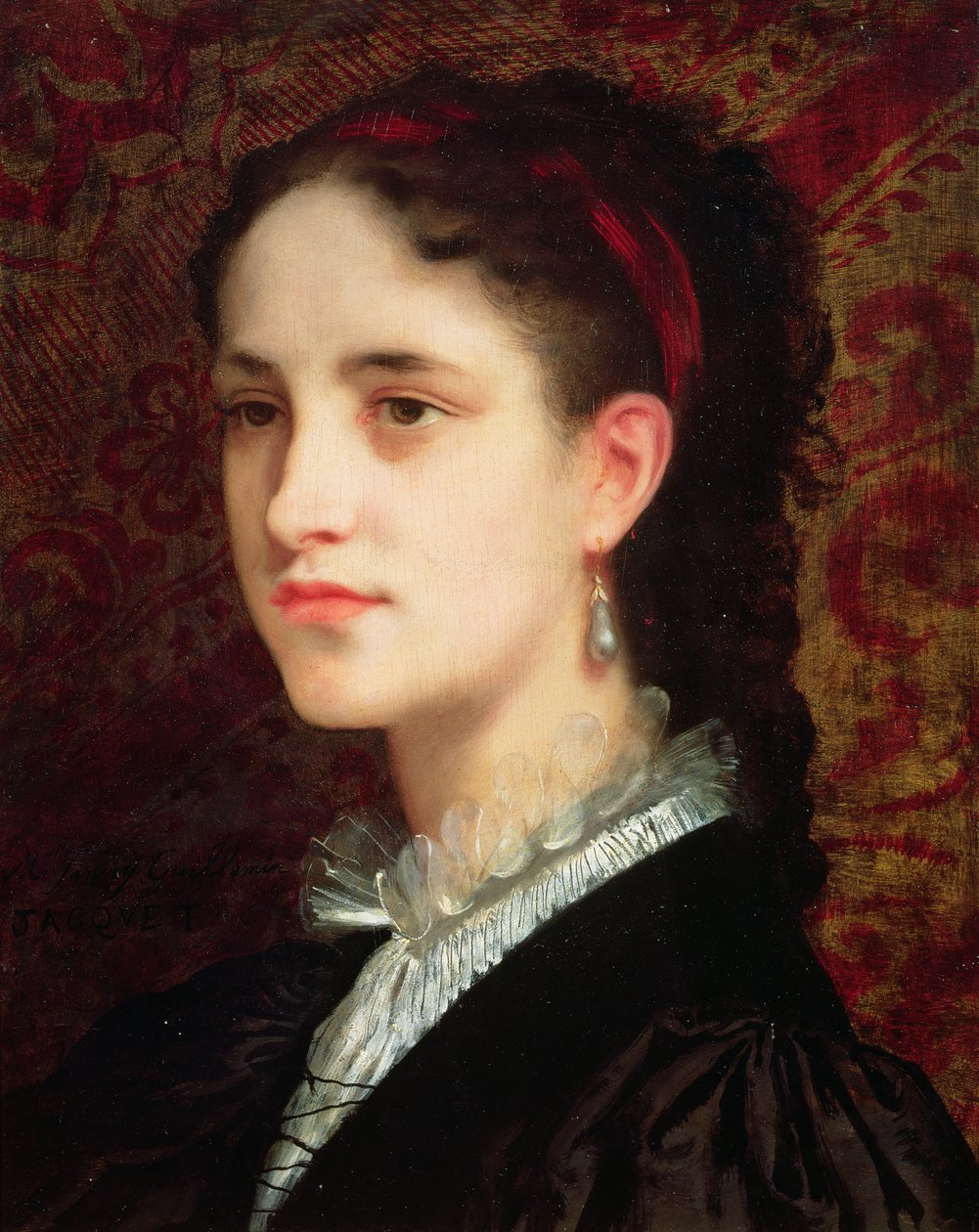 Retrato de una joven de Gustave Jacquet