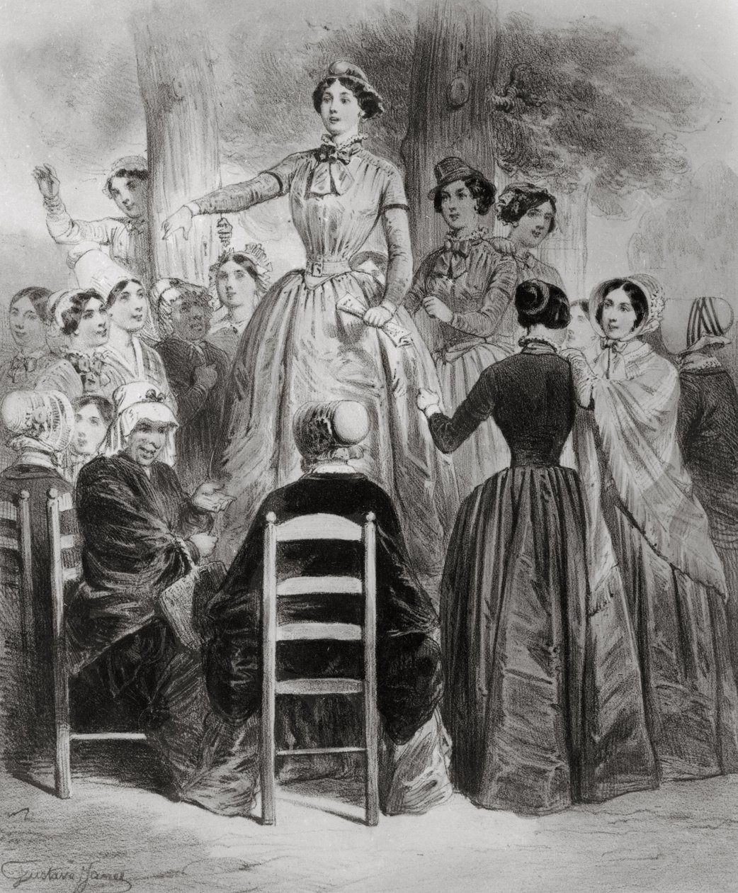 Club de mujeres, siglo XIX de Gustave Janet