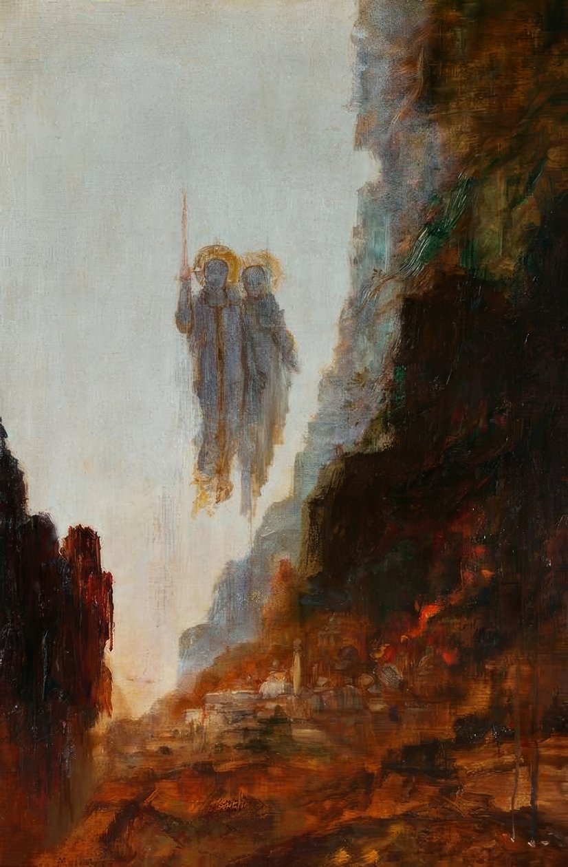 Los ángeles de Sodoma de Gustave Moreau