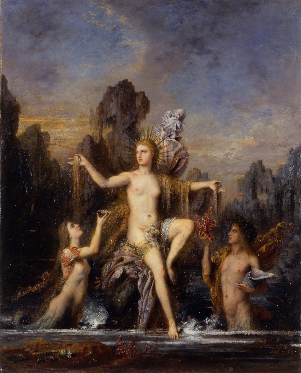 Venus emergiendo del mar de Gustave Moreau
