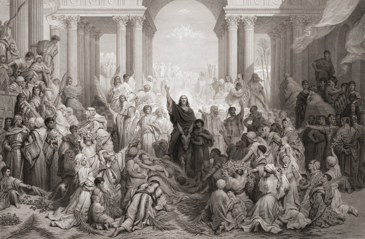 Entrada de Cristo en Jerusalén de Gustave (after) Dore