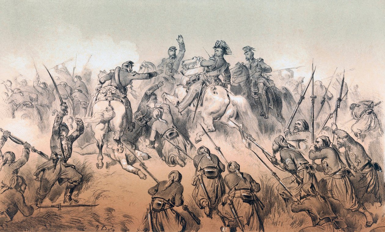 La Batalla de Palestro de Gustave (after) Dore