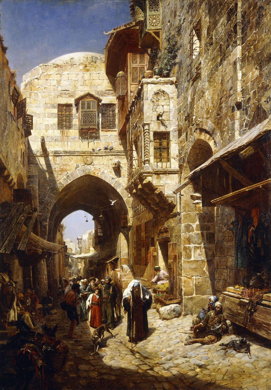 Davidstrasse, Jerusalén, 1887 de Gustave Bauernfeind