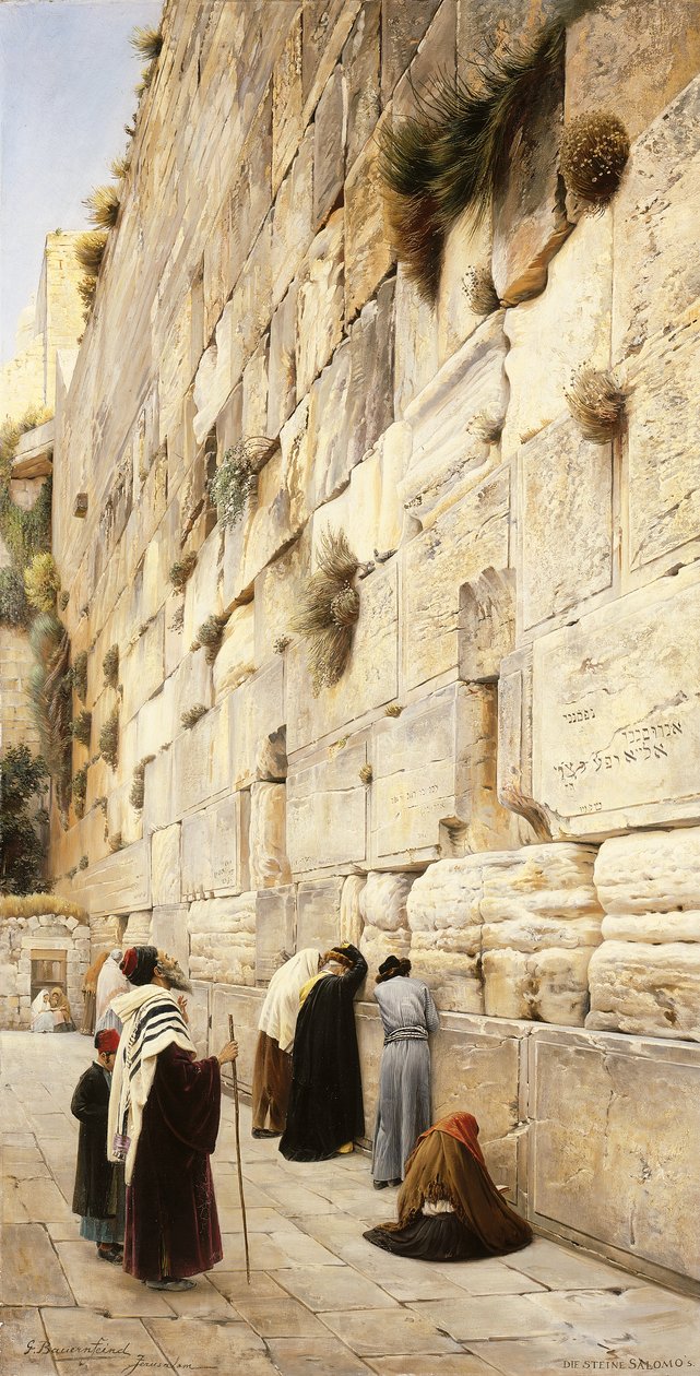 El Muro de los Lamentos, Jerusalén de Gustave Bauernfeind