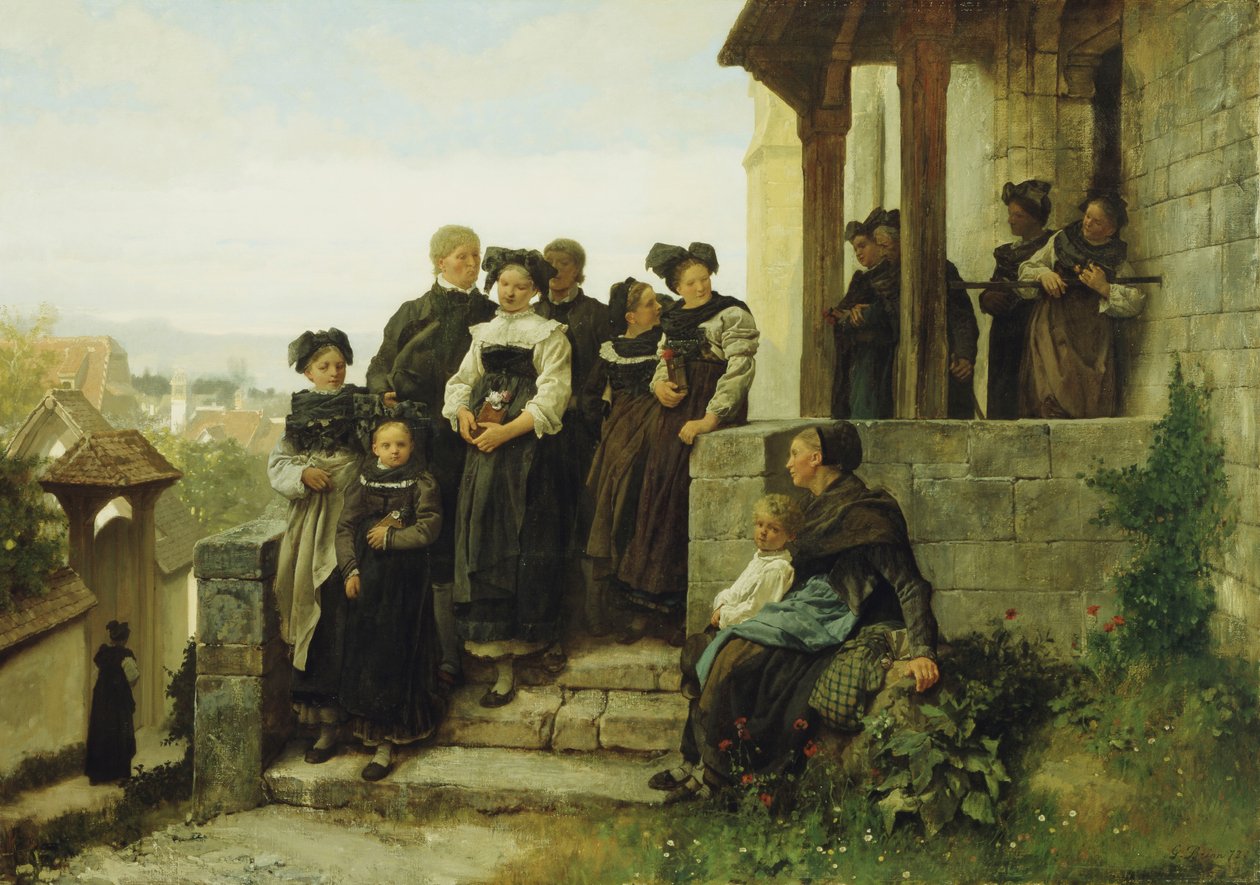 Después del Servicio de la Iglesia Protestante de Gustave Brion