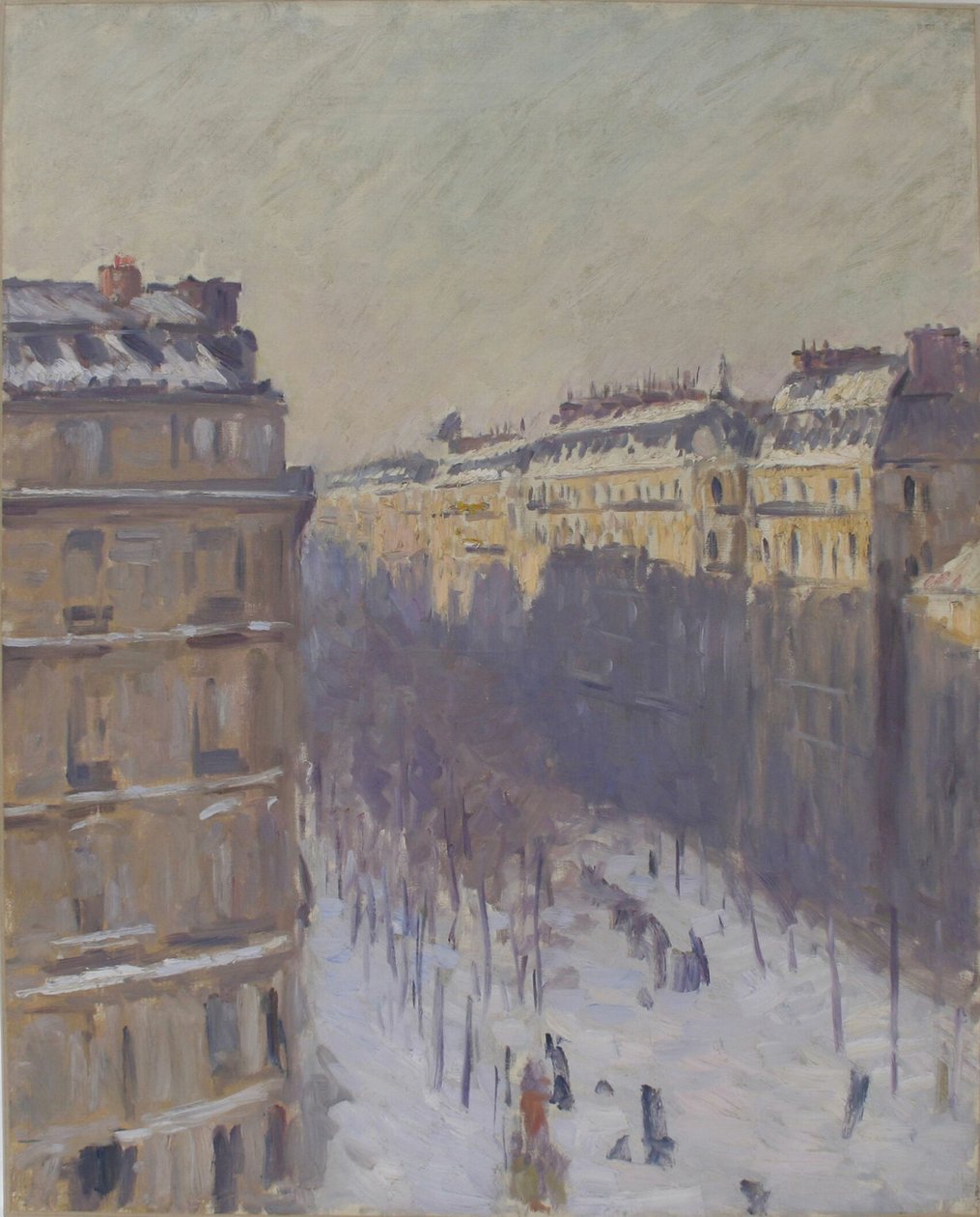 Boulevard Haussmann, efecto de nieve de Gustave Caillebotte