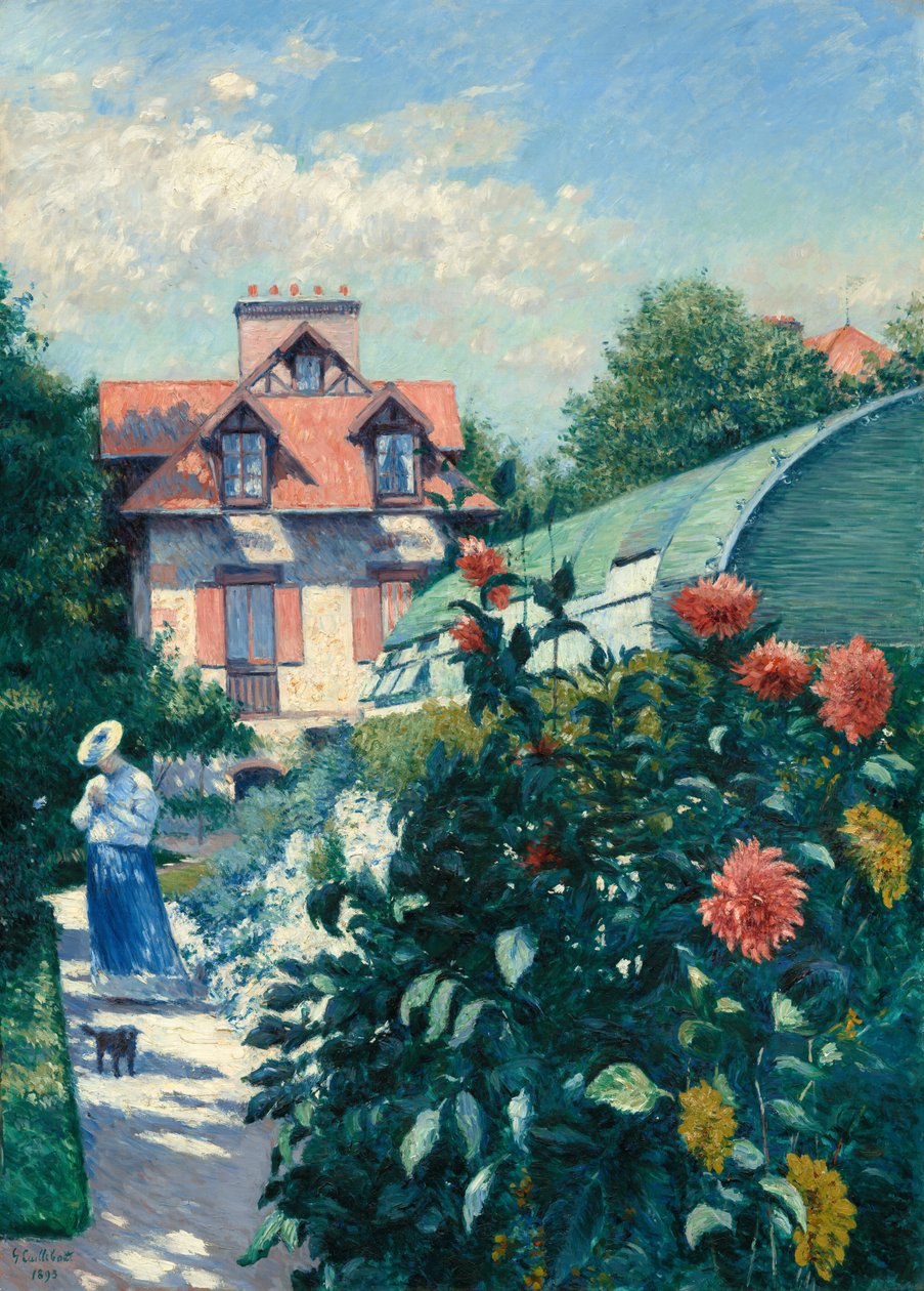 Dalias, jardín en Petit Gennevilliers de Gustave Caillebotte