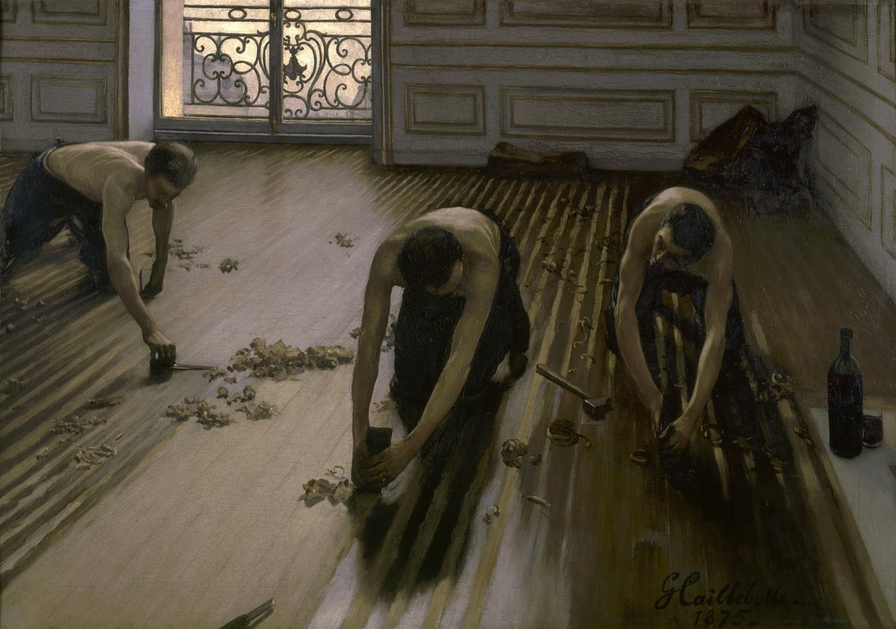 Los raspadores de piso, 1875 de Gustave Caillebotte