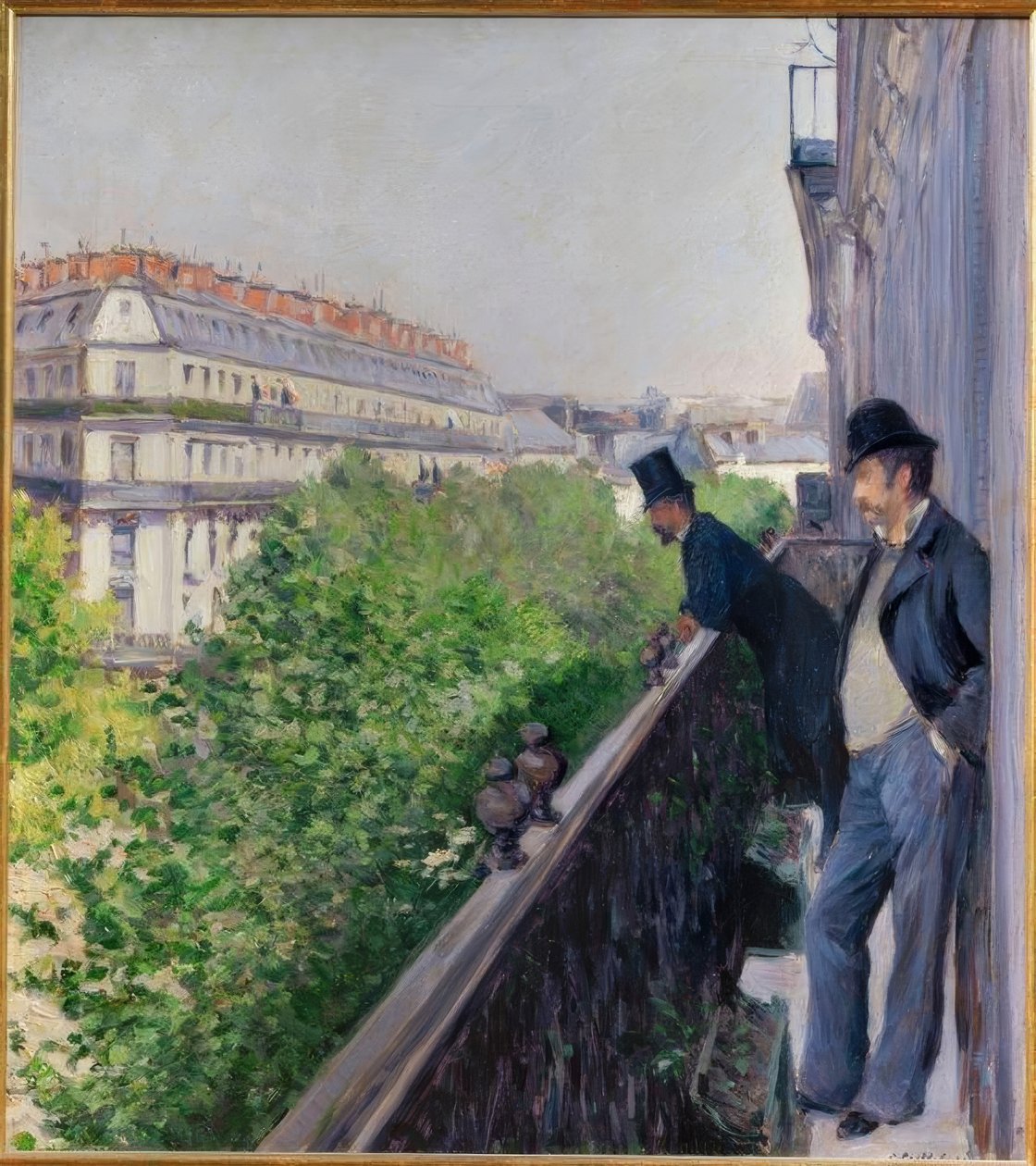 Un balcón, Boulevard Haussmann de Gustave Caillebotte